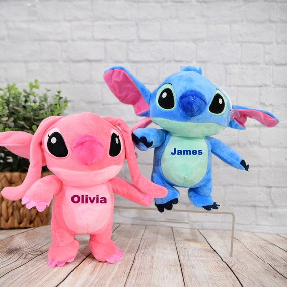 Personalized Lilo and Stitch Plush Doll Cute Plushie Anime Cartoon Stuffed  Pink Blue Gift Room Decor 