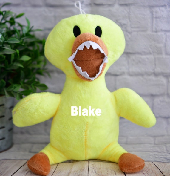 Personalized Rainbow Friends Yellow Duck Plush Anime Doll Game 