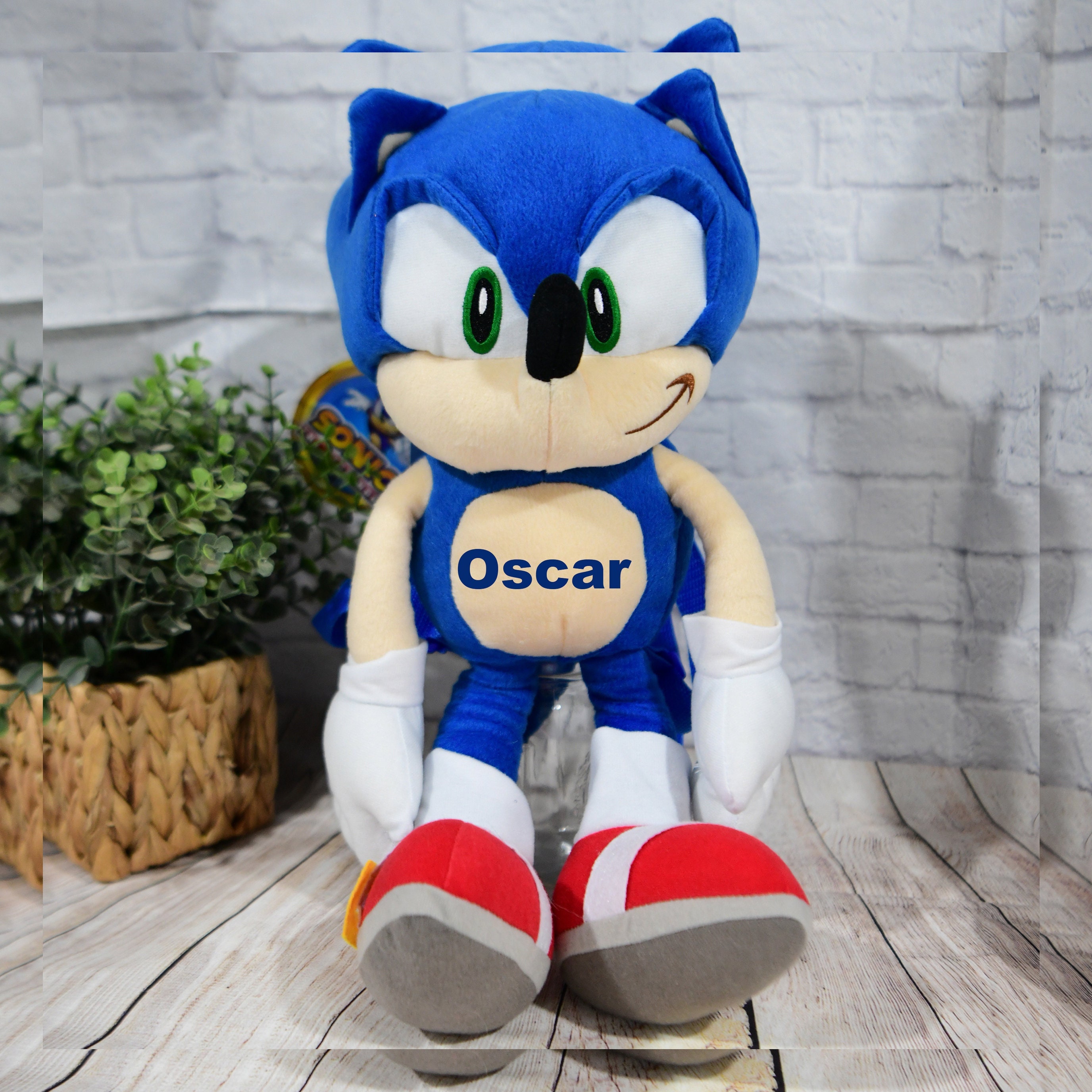 Custom Plush Just Like Dark Sonic the Sonic X the Dark Brotherhood Inspired  by funmade Handmade Fro Mthe Drawing to Order. 