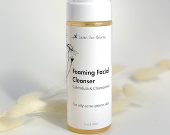 Chamomile + Calendula Foaming Facial Cleanser | Natural Cleansing Face Wash | Organic