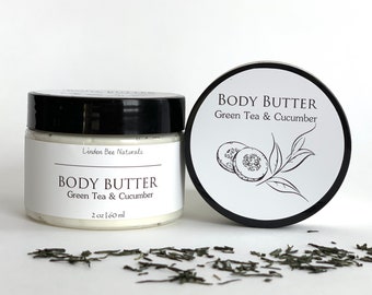 Green Tea & Cucumber Whipped Body Butter | Natural Whipped Shea Butter