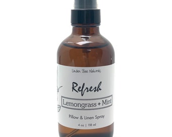 Lemongrass + Mint Linen and Room Spray | Natural Pillow Mist