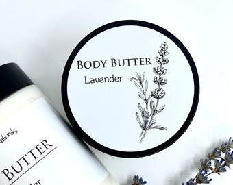 Organic Lavender Body Butter with Whipped Shea Butter | Organic Moisturizing Body Cream | Natural Body Butter| Non-GMO & Paraben Free