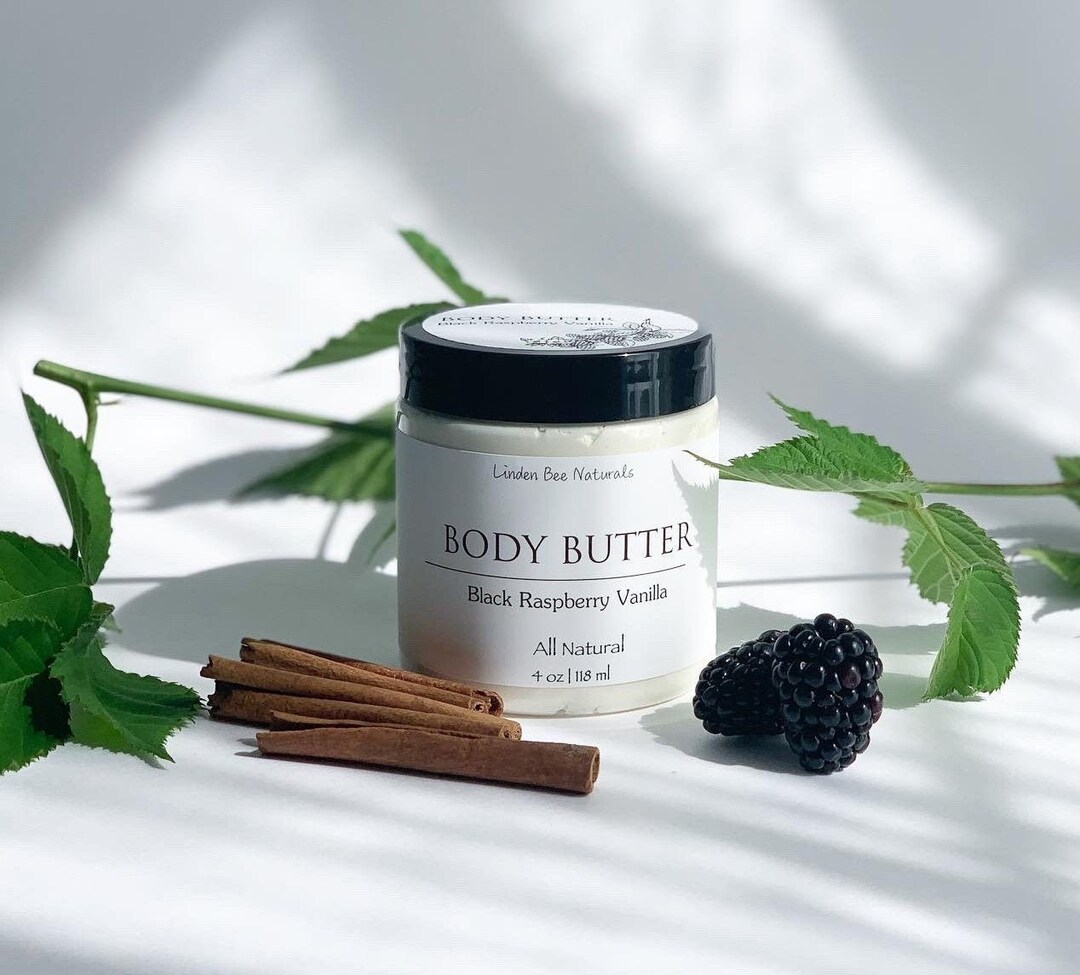 Natural Black Raspberry Vanilla Body Butter Whipped Body Butter Organic