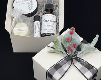 Lavender Self Care Gift Box | Skin Care Self Care Package | Christmas Gifts | Present Box for Her | Christmas Gift Box | Holiday Presents