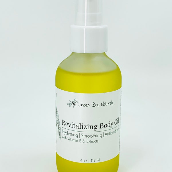 Revitalizing + Hydrating + Moisturizing Body Oil | Fast-absorbing + Smoothing Body Oil with vitamins and antioxidants