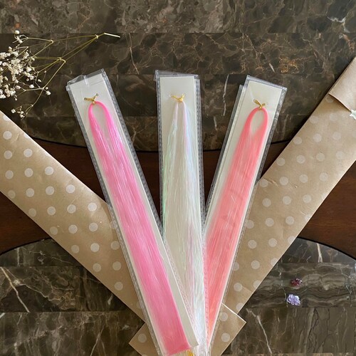 40 Hair Tinsel 100 Strands Shiny Pastel Rainbow Etsy