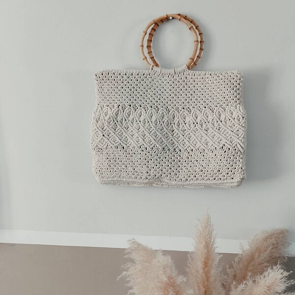 Sac cabas macramé