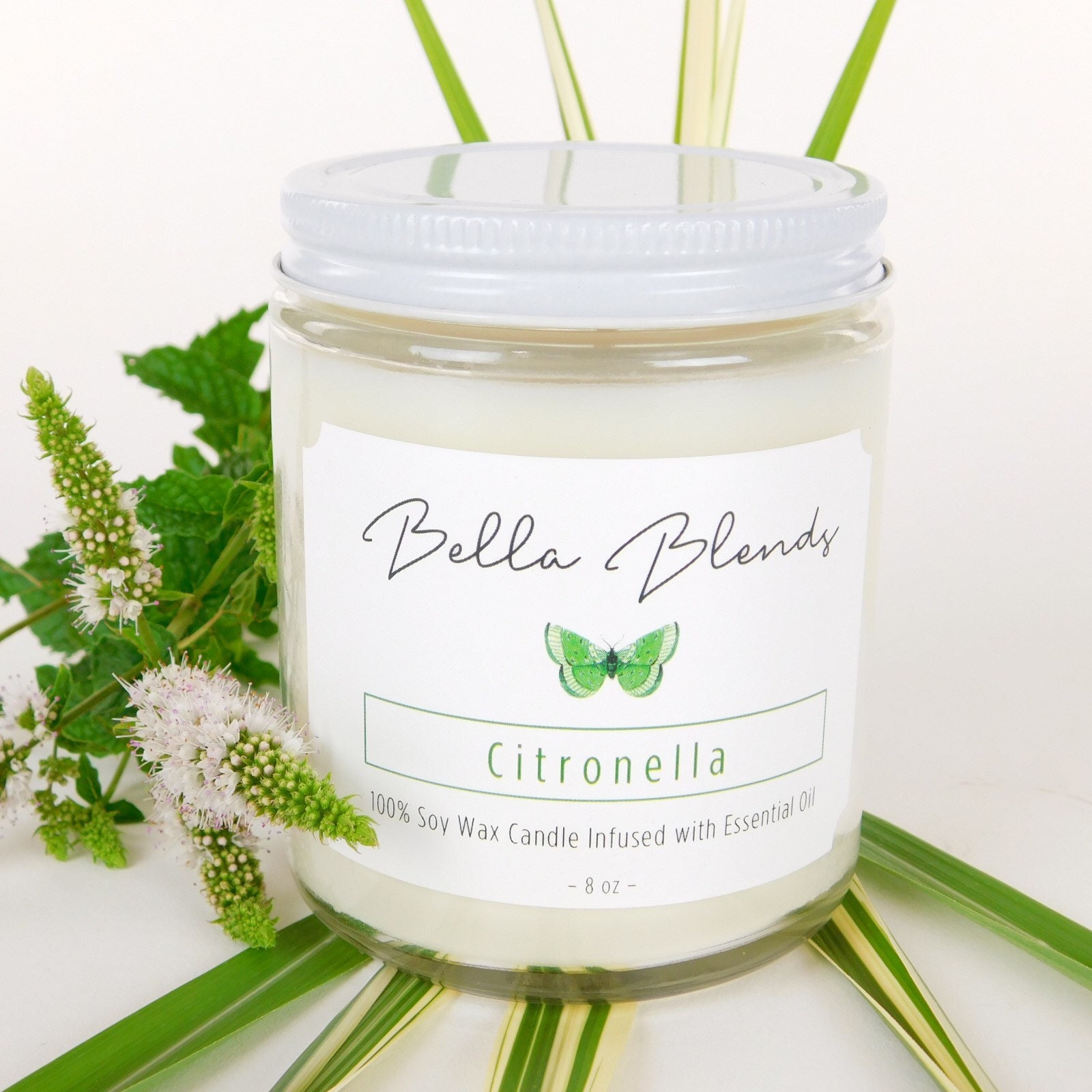 SO CLEAN Citronella Soy Wax Candle Etsy UK