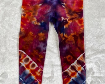 toddler tie dye leggings ice dye upcycled infant pants cotton baby active wear gender neutral outfit
