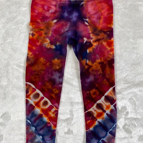 toddler tie dye leggings ice dye upcycled infant pants cotton baby active wear gender neutral outfit