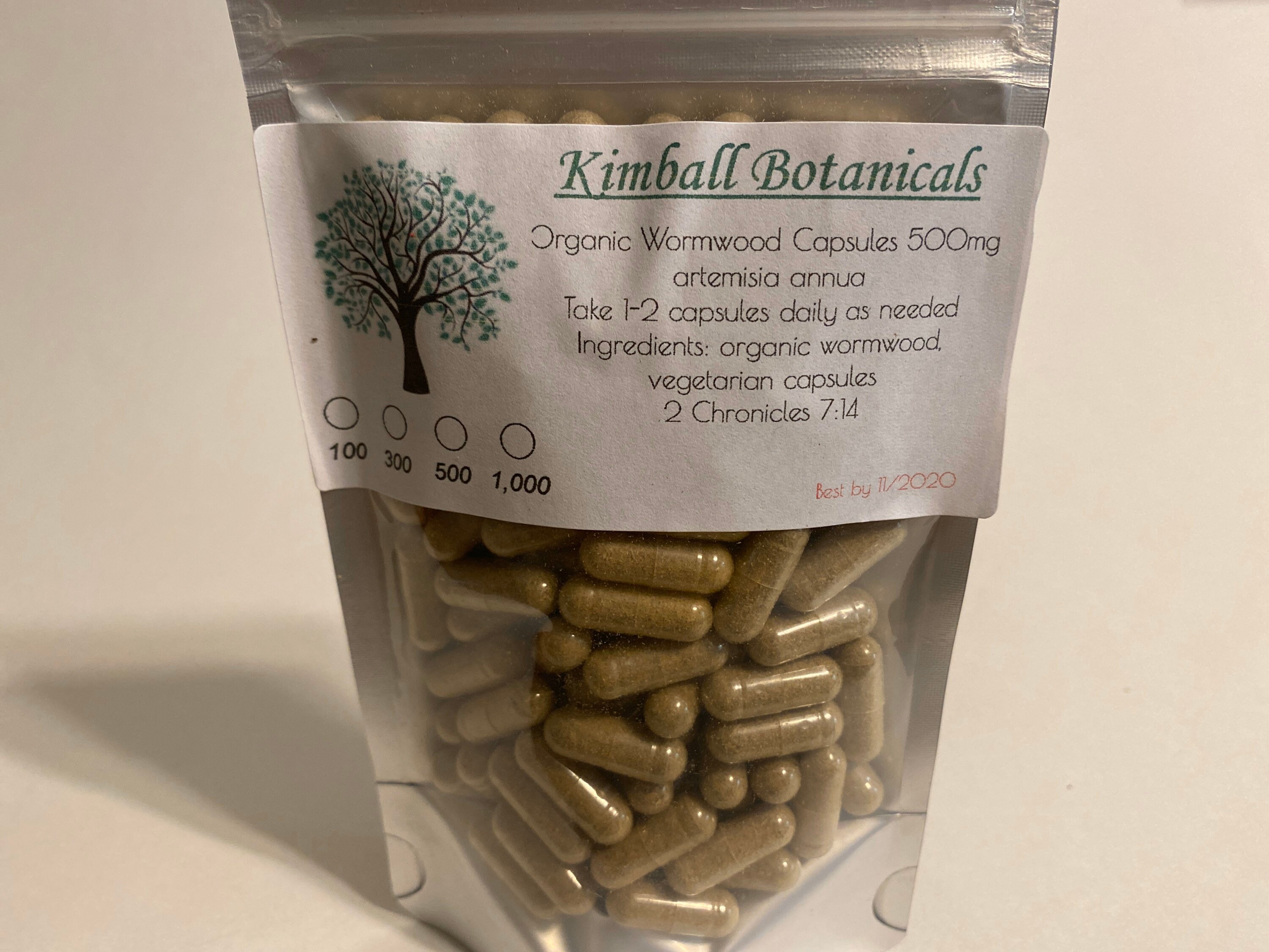 Organic wormwood 500mg vegetarian capsules made fresh Etsy