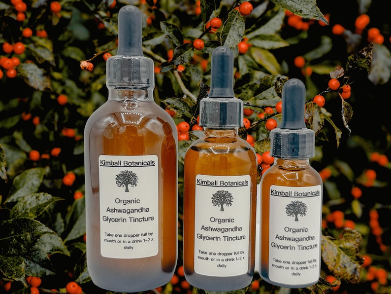 Organic Ashwagandha Capsules or Tincture, Fresh Made to Order image 5
