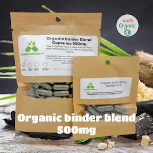 Organic D-Tox Binder Blend, Coconut Charcoal Capsules