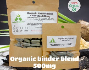 Organic D-Tox Binder Blend, Coconut Charcoal Capsules
