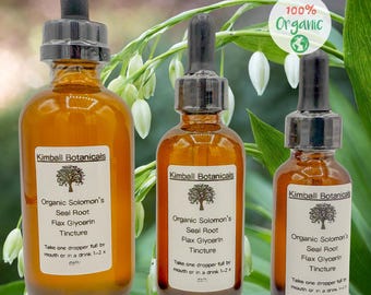 USDA Certified Organic Solomon's Seal Root (Polygonatum odoratum) Double Extracted Glycerin Tincture