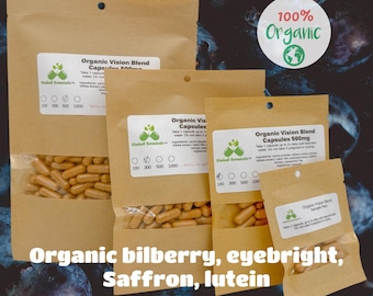 Organic Viz-ion Blend Capsules, Bilberry, Lutein, Eyebright