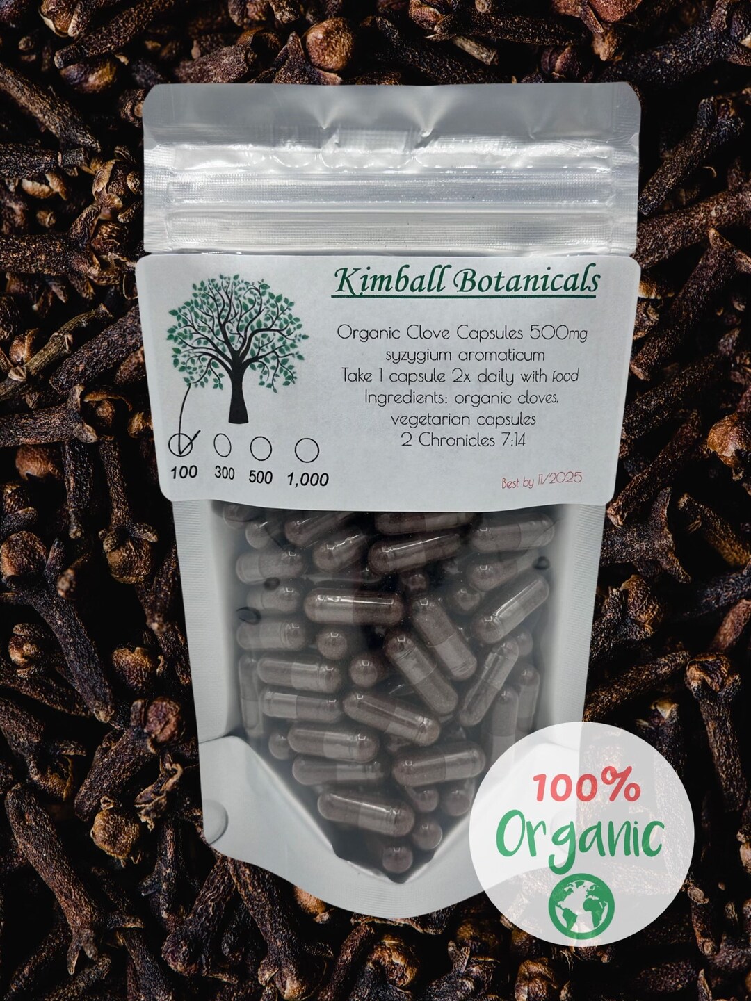 Organic Cloves 500mg Vegetarian Capsules Made Fresh to Order. Etsy