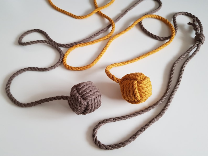 Eco-friendly cat toys, Monkey fist cat toy, gifts for pets, Toy to hunt, cat gift, macrame, cat toy ball, handmade image 9