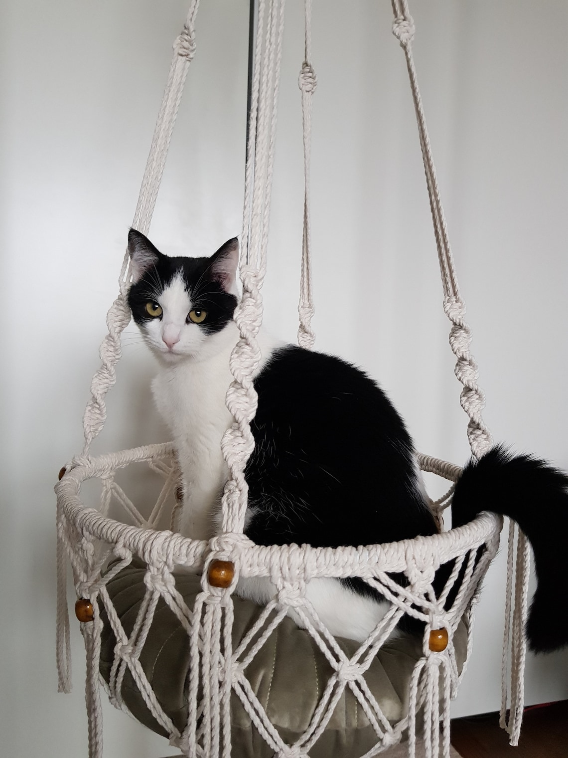 macramé hamac chat