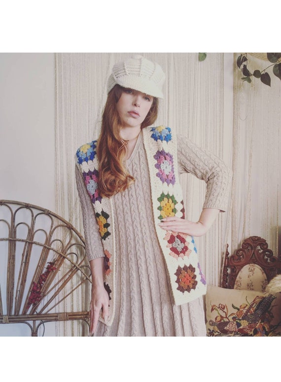 1970s Dream Granny Square Vest