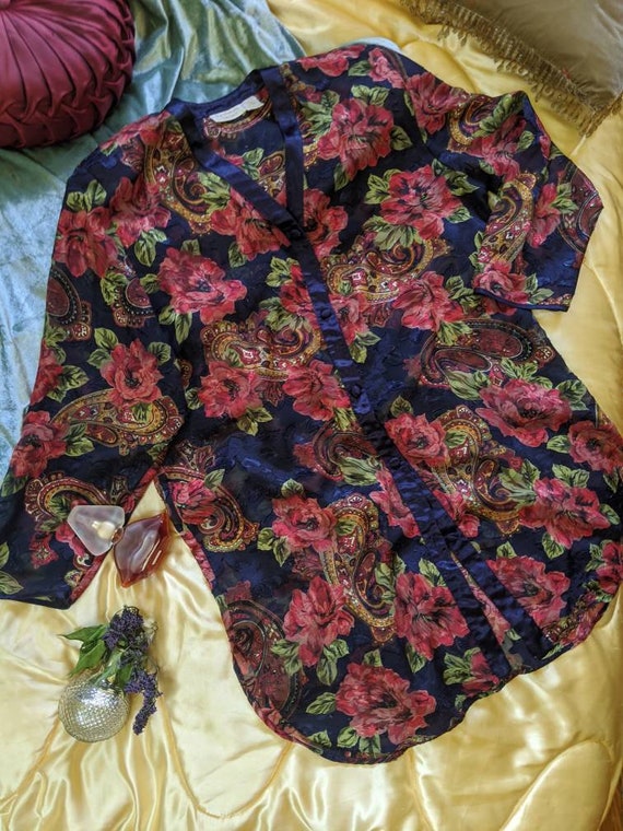 1990s Floral Victoria's Secret Housecoat