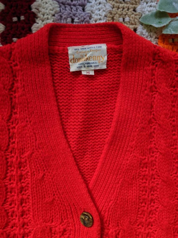 1960s Cherry Knit Vest - image 4