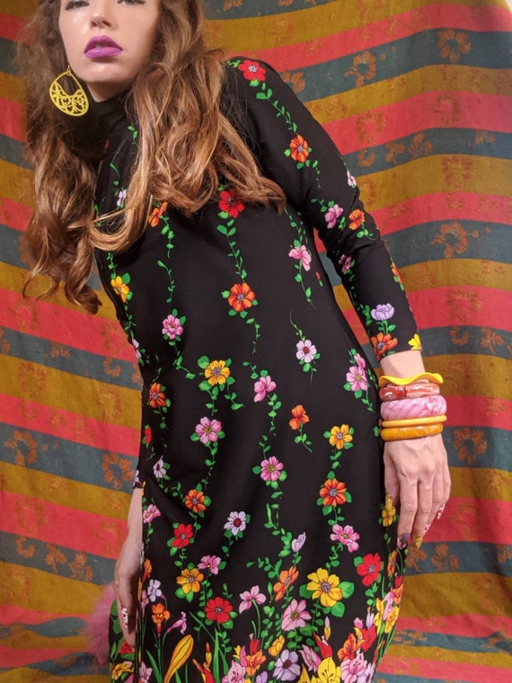 1970s 'Googoosh' Flower Power Maxi