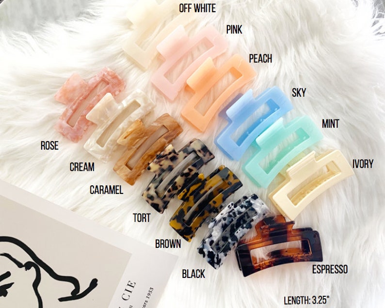 Hair Clip Tortoise Hair Claw Acetate Hair Clip Hair Etsy