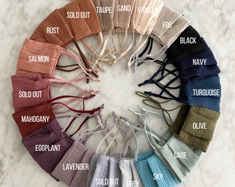 100% coton masque facial fil de nez boucles d'oreille réglables réutilisables et lavables protection écologique coton doux double couches