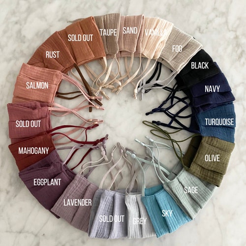 100% Cotton Face Mask Nose Wire Adjustable Ear Loops Reusable and Washable Protective Eco Friendly Soft Cotton Double Layers