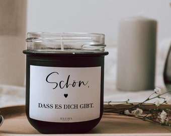 Thank You Gift for Friend - Soy Candle in Glass, Fragrance-Free Vegan Candle, Housewarming Gift, Christmas Gift Idea, Coworker Appreciation