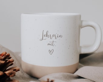 Caneca de cerâmica gravada para professor – caneca de grés personalizada, 360 ml, própria para lava-louças, presente de despedida