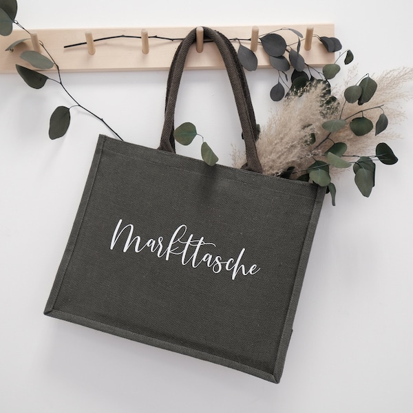 Jutetasche "Markttasche" | Geschenk zum Muttertag | Einkaufstasche Markt