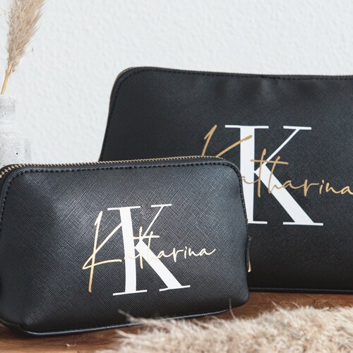 Personalized Cosmetic Bag With Name Personalized Toiletry Etsy