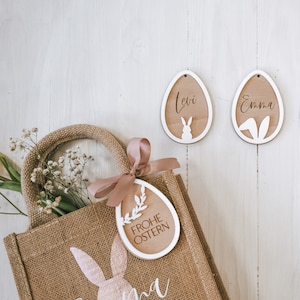 Personalized Easter pendant - ideal Easter gift under 10EUR - for the Easter nest or Easter basket - Set Easter egg Easter basket