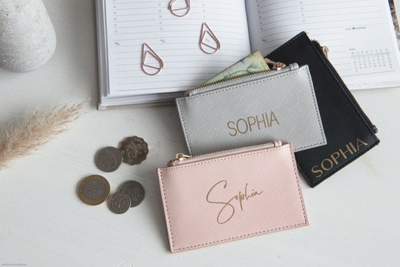 Monedero Yute Personalizado Yute Monederos Con Iniciales Cartera