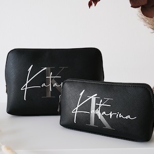 Personalisierte Kosmetiktasche mit Namen und Ornament | personalisierte Kulturtasche | Schminktasche | Weihnachtsgeschenk