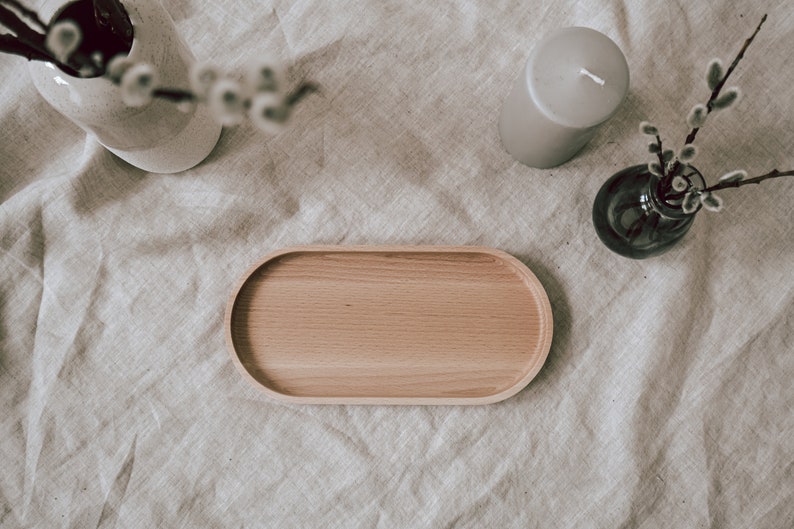 Tray You are the most beautiful made of beech wood gift for your girlfriend or sister serving board to give away image 4