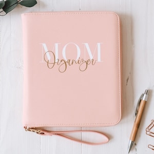 Organizador MAMÁ | Portada del folleto en U | Planificador personalizado con el texto deseado | Pasaporte de maternidad, carpeta de documentos de certificado de vacunación.