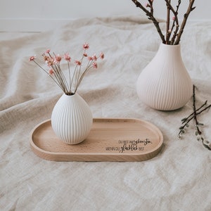 Tray You are the most beautiful made of beech wood gift for your girlfriend or sister serving board to give away image 7