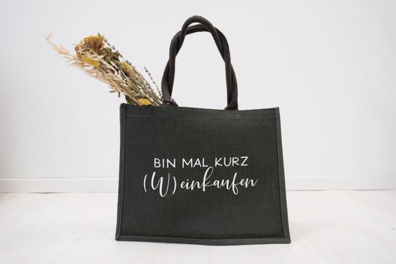Jute tas Ik ga wat wijn kopen Persoonlijk cadeau idee Boodschappentas milieuvriendelijk Cadeau voor hem en haar Wijnliefhebber Etsy Nederland