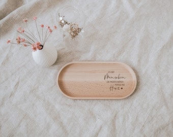 Vassoio In Legno Personalizzato Con Incisione "Felicità" Per Migliore Amica - Regalo Di Compleanno O Natale - 4