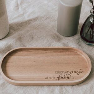 Tray You are the most beautiful made of beech wood gift for your girlfriend or sister serving board to give away image 3