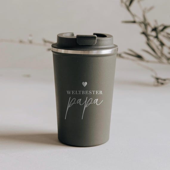 Thermobecher für Papa | Geschenk für Weltbester Papa graviert | To Go Becher | Geburtstag | Weihnachten