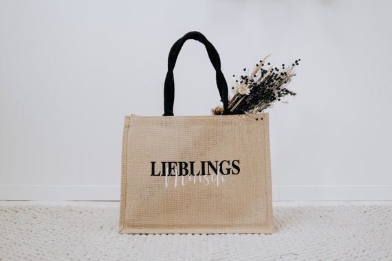 Jutetasche personalisiert mit Namen - Abschiedsgeschenk Lehrerin, Erzieherin | Muttertag | JGA | Trauzeugin - 100 % Jute