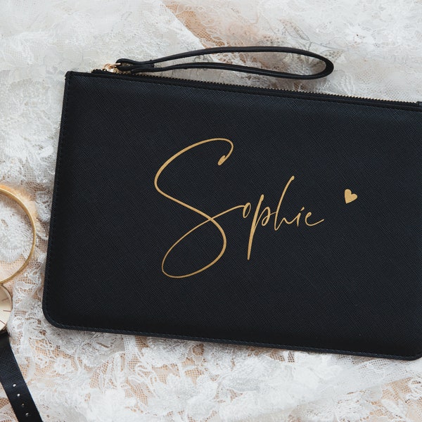 Personalisierte Clutch | Geschenk Freundin | Handtasche mit Namen | Abendtasche | Pouch