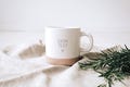 Personalized ceramic mug with your text | Stoneware mug with your own engraving | Natural and unglazed base