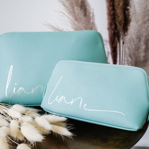 Personalisierte Kosmetiktasche mit Namen | personalisierte Kulturtasche | Schminktasche | Weihnachtsgeschenk | Geschenk zum Muttertag