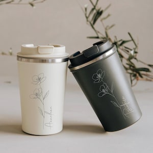 Personalized Travel Mug with Your Name | Custom Engraved Coffee Cup | To-Go Tumbler